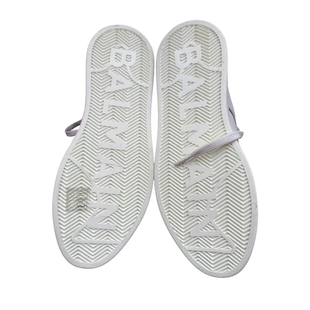 Balmain B-Court White Calfskin Leather Sneakers Women’s 11 NIB